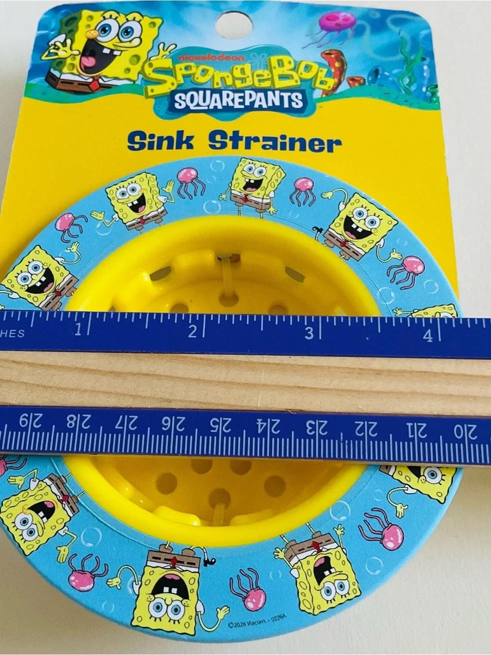 🌼4/$10🌼 NEW SpongeBob SquarePants Yellow & Blue Sink Strainer Kitchen Fun Decor